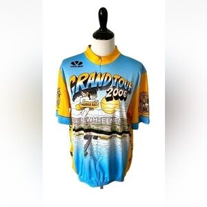 Mens Voler Sz XXL 2XL Cycling Jersey Bicycle Back Pockets 3/4 Zip Grand Tour